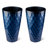 23.75"H Set of 2 Oversized Wavy Texture Cobalt Blue Tall Plastic Planter-347168034