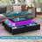  35.4"W Rectangular LED Lift Top Coffee Table With 4 Drawers & Hidden Compartment-609572488