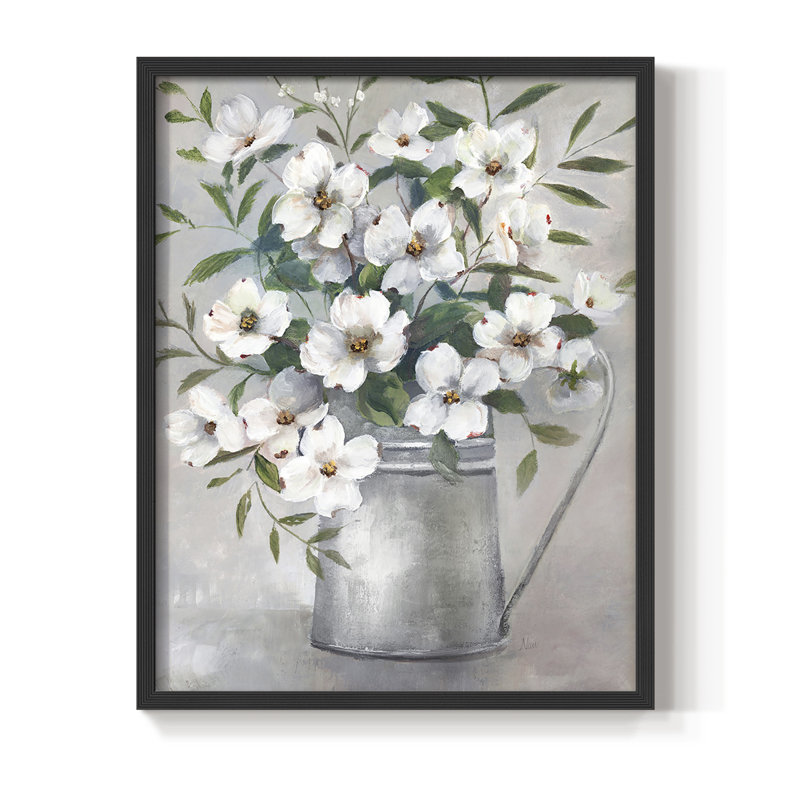 Cadeaux du printemps II, reproduction encadrée - bois massif, Noir, H 14 po x l 11 po