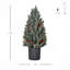 Arbre de Noël miniature de 18 po de haut avec flocons de neige, décoration de Noël avec pommes de pin et baies