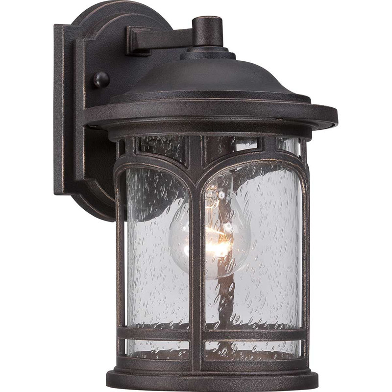 Aadriti Outdoor Wall Lantern, 28.1cm H x 17.8cm W x20.5cm D