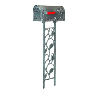 Hummingbird Aluminum Post Mounted Mailbox