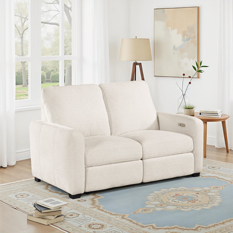Betances 63.5" Modern & Contemporary Power Double Reclining Love Seat with USB Charging Ports
