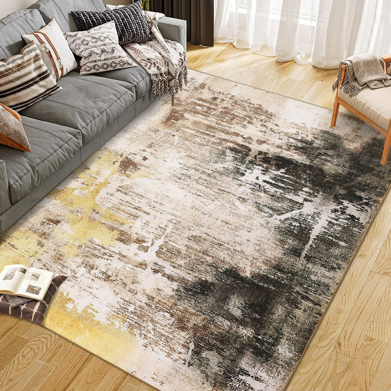 Area Rugs for Living Room or Bedroom Boho Floral Area Rug Washable NonSlip Carpet Rug for Bedroom or Living Room Ideal Home Decor