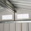 Remise de rangement extérieure 7 pi x 4 pi, acier, 4 évents, 2 portes coulissantes, spacieuse pour les outils de jardin, entretien de la pelouse, fournitures de piscine, unité jaune, 4 pi, garage galvanisé