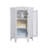 Allare Corner Floor Cabinet, 2 Adjustable Shelves, Glass Door, 32in Freestanding White Storage Cabinet for Bathroom and Living Room Storage