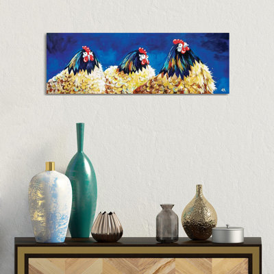 Hen Night by Kim Haskins - Wrapped Canvas Panoramic Print