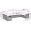 Grand canapé modulaire en rotin PE Vidaxl