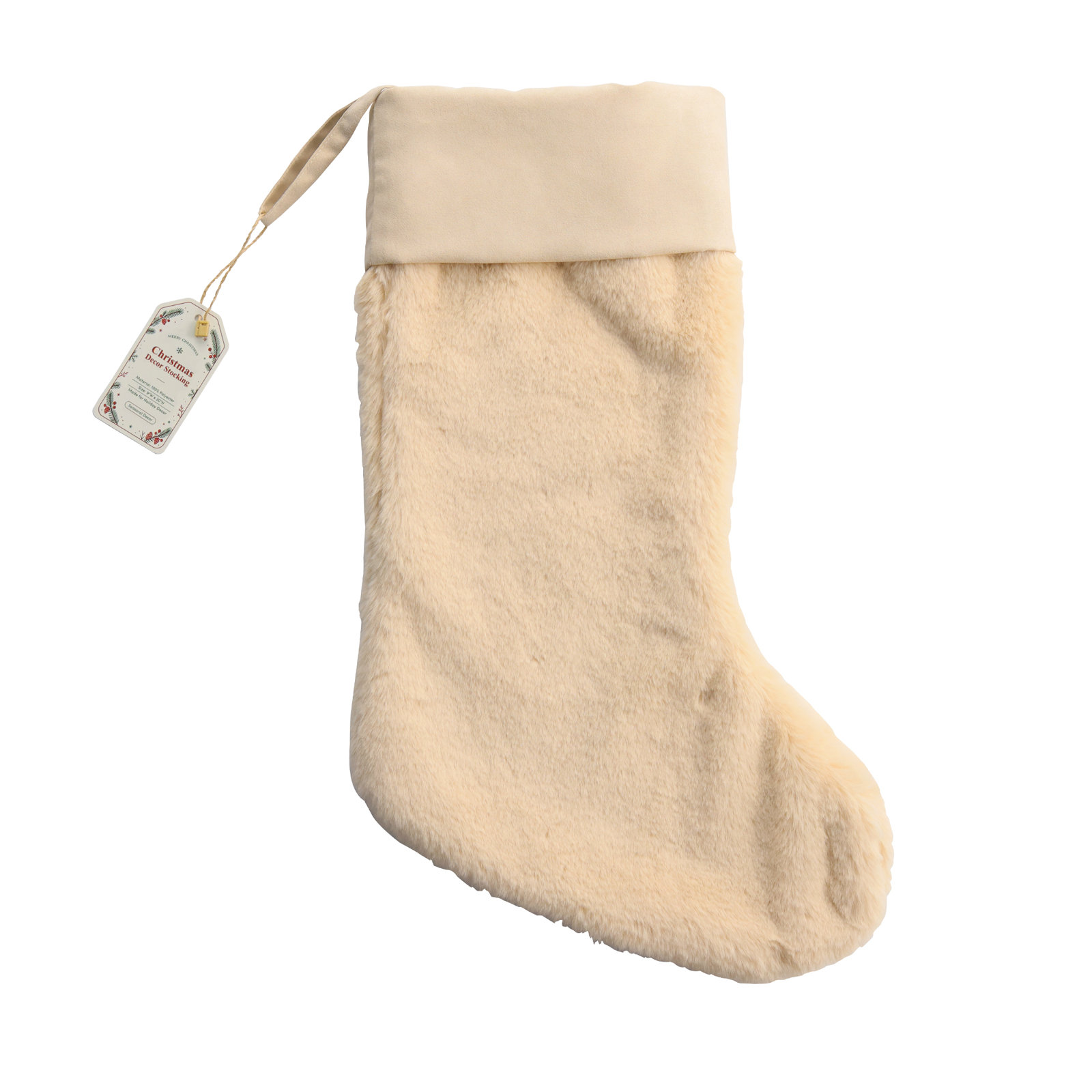 Faux Fur Christmas Winter Holiday Stocking