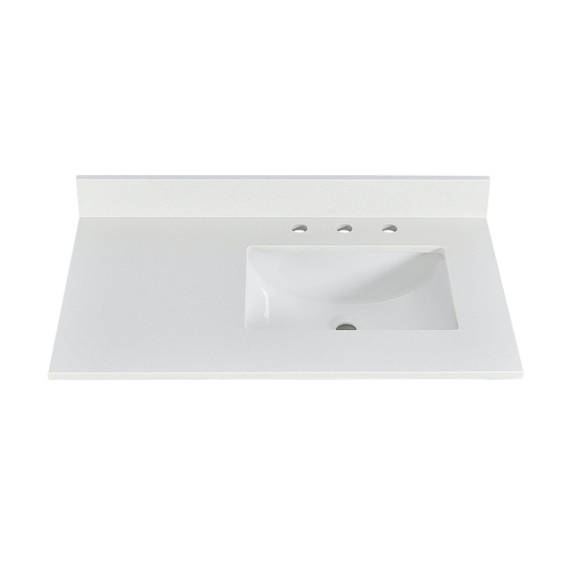 Plateau de meuble-lavabo simple 36 po avec lavabo en quartz 36 po
