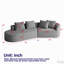 Canapé modulaire surdimensionné en chenille de 112 po avec 4 coussins Boneless-32142535-32142531