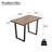 Havin Rectangular with Steel Base Dining Table-431010145