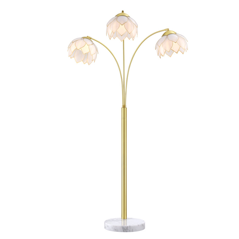 LED Tree Floor Lamp, Brushed Brass, Brushed Brass