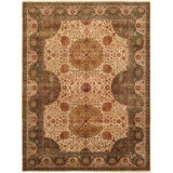 Canvello Agra Hand-Knotted Lamb's Wool Area Rug- 9' X 12'1"