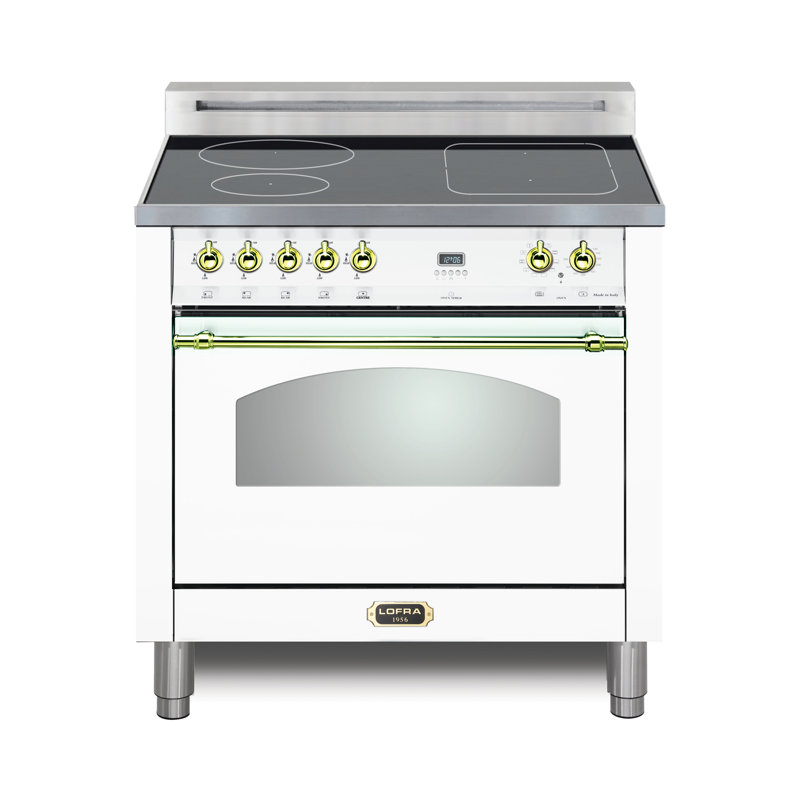 Cuisinière à induction 30 po Lofra Dolcevita, Blanc/laiton