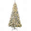 Arbre de Noël artificiel 7,5 pi pré-éclairé, décor des Fêtes, 1188 branches enneigées, 500 lumières DEL blanc chaud, ouverture automatique
