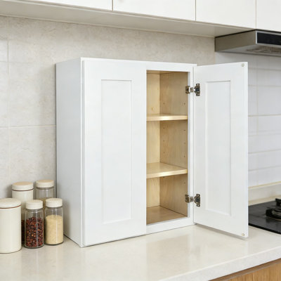 Shaker Style Kitchen Cabinet With Soft-Close Drawers And Hinges, Solid Wood Construction, Ready To Assemble For Easy Installation