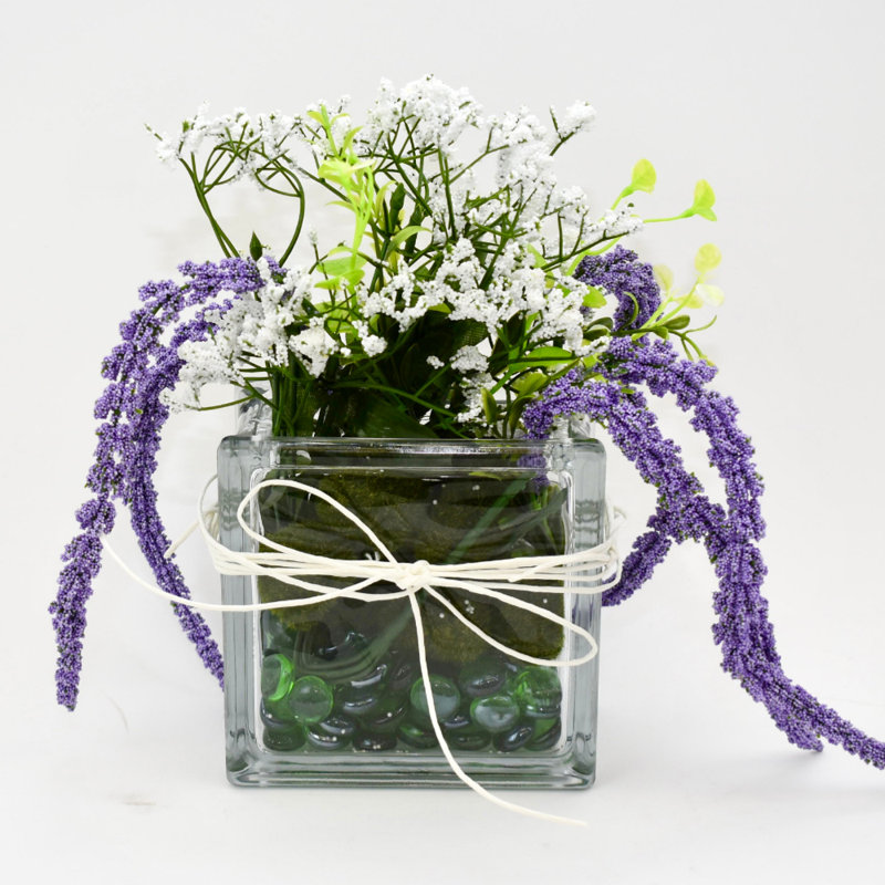 Vase décoratif en verre 8 "X 8" X 3 "