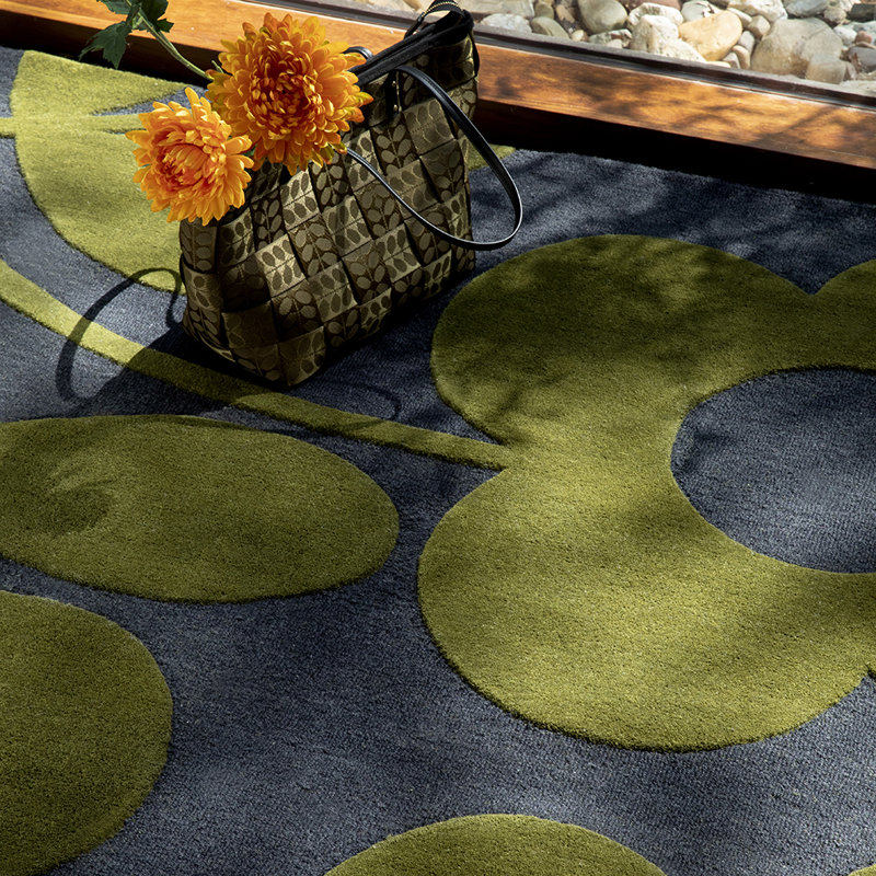 Hand Tufted Wool Floral Area Rug, Rectangle 6'7" x 9'2"