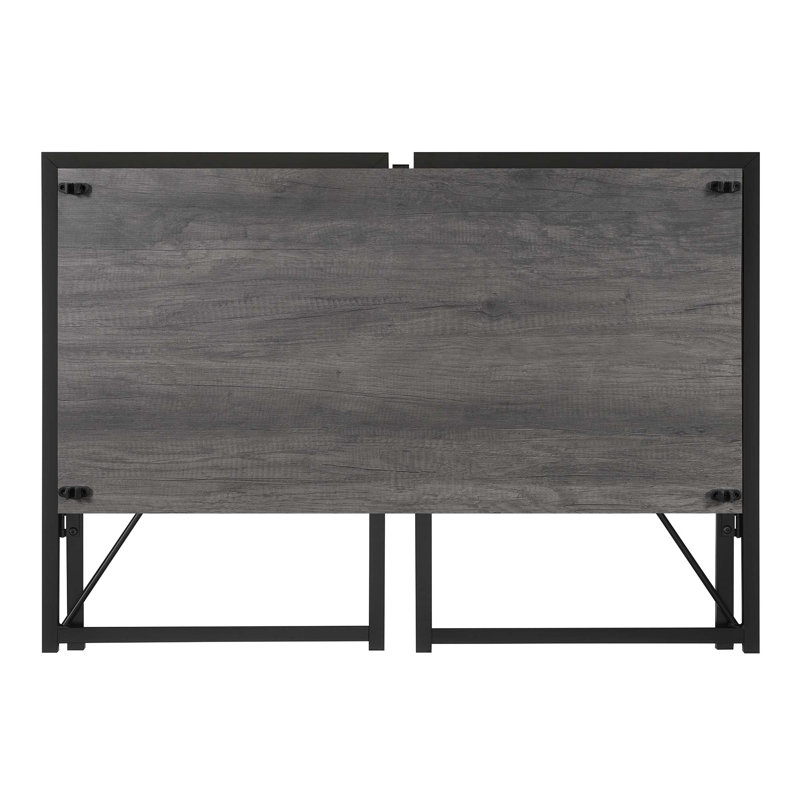 Computer Folding Desk, Charcoal/Gray/Black