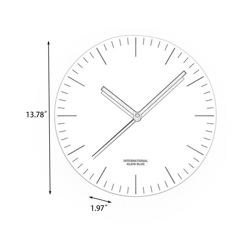 Horloge murale bleue de salon Klein