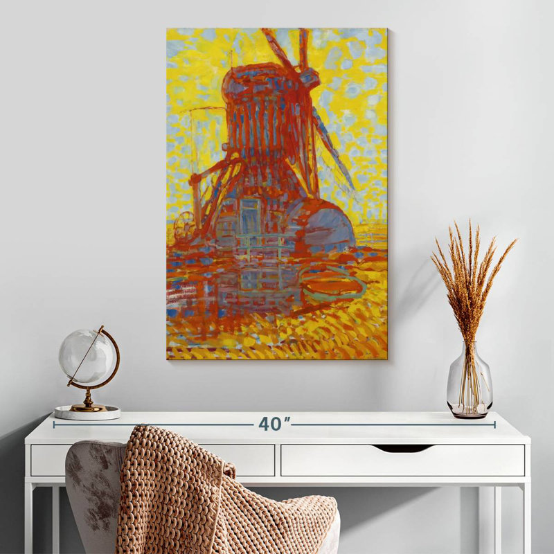 Moulin à la lumière du soleil, H 30 po x l 20 po