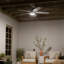 Ventilateur de plafond DEL standard à 5 pales 56 po avec télécommande et ensemble d'éclairage inclus Chilchinbito-675263259