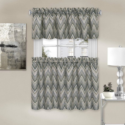 Yarra Chevron Tailored Kitchen Curtain