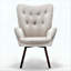 Fauteuil à oreilles Mid-Century moderne capitonné-1673436085