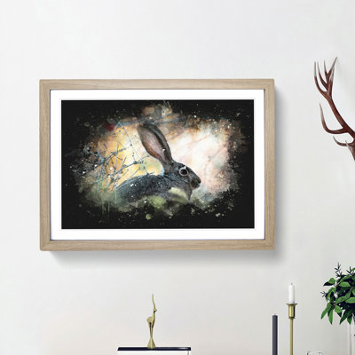Hare in the Bushes - Picture Frame Graphic Art Print