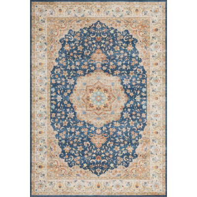 Eaglin 4507ABE0897A4766B08DEA9E304E81CC Navy Area Rug