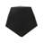 Modern Outdoor Lightweight Concrete Pentagon Side Table, Matte Black, 16.23" W X D H, No Assembly Contemporary Black Style, 16X16x16,