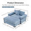 Canapé modulaire surdimensionné 54,3 po Cloud-1235000615