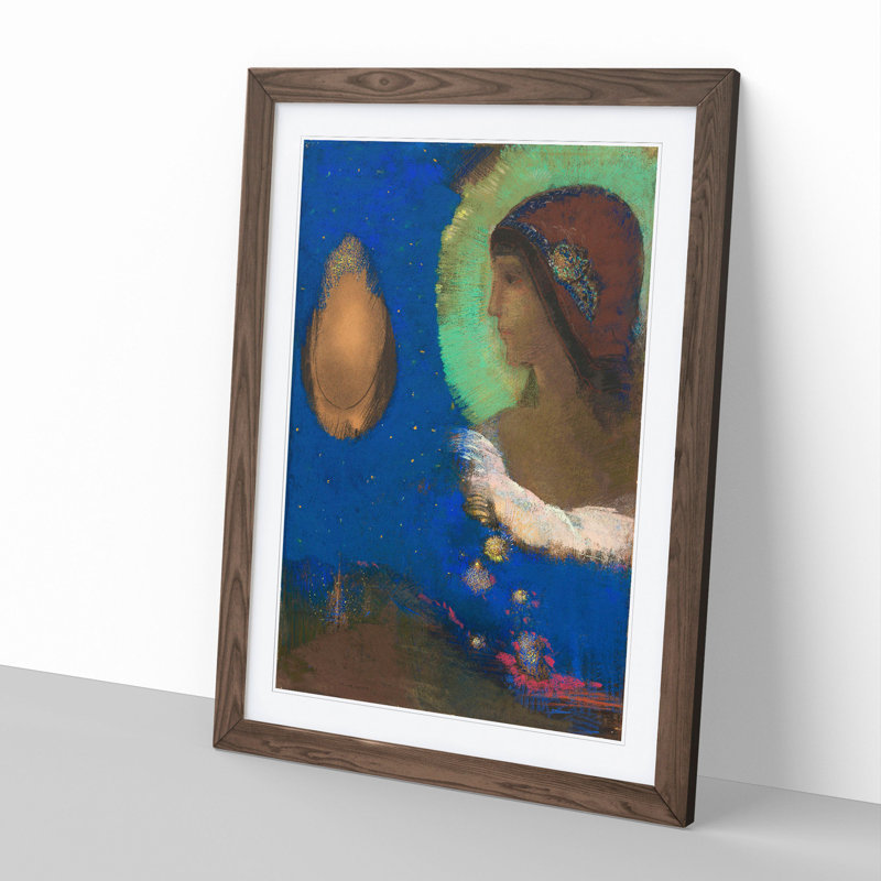 Sita by Odilon Redon - Framed Print, Walnut Framed, 36cm H x 27cm W x 2cm D