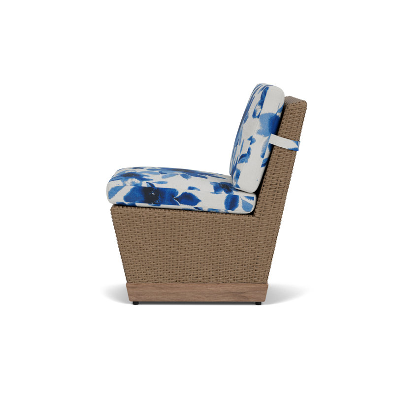 Charisma Outdoor Dining Side Chair, Watercolor Blossom Capri