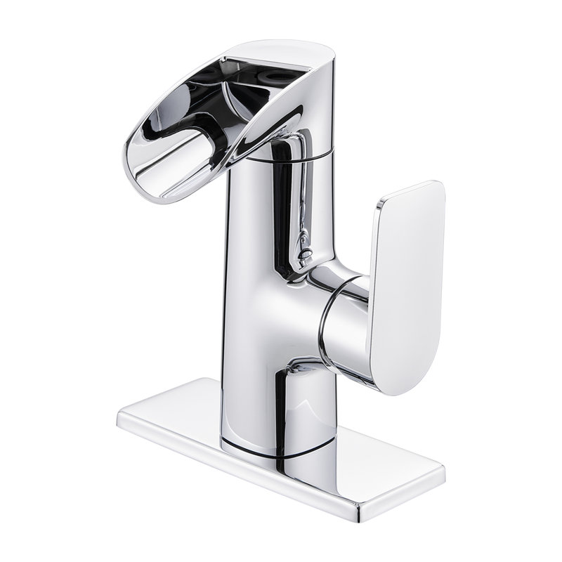 Single Hole Single Handle Bathroom Faucet with Drain Assembly, Chrome