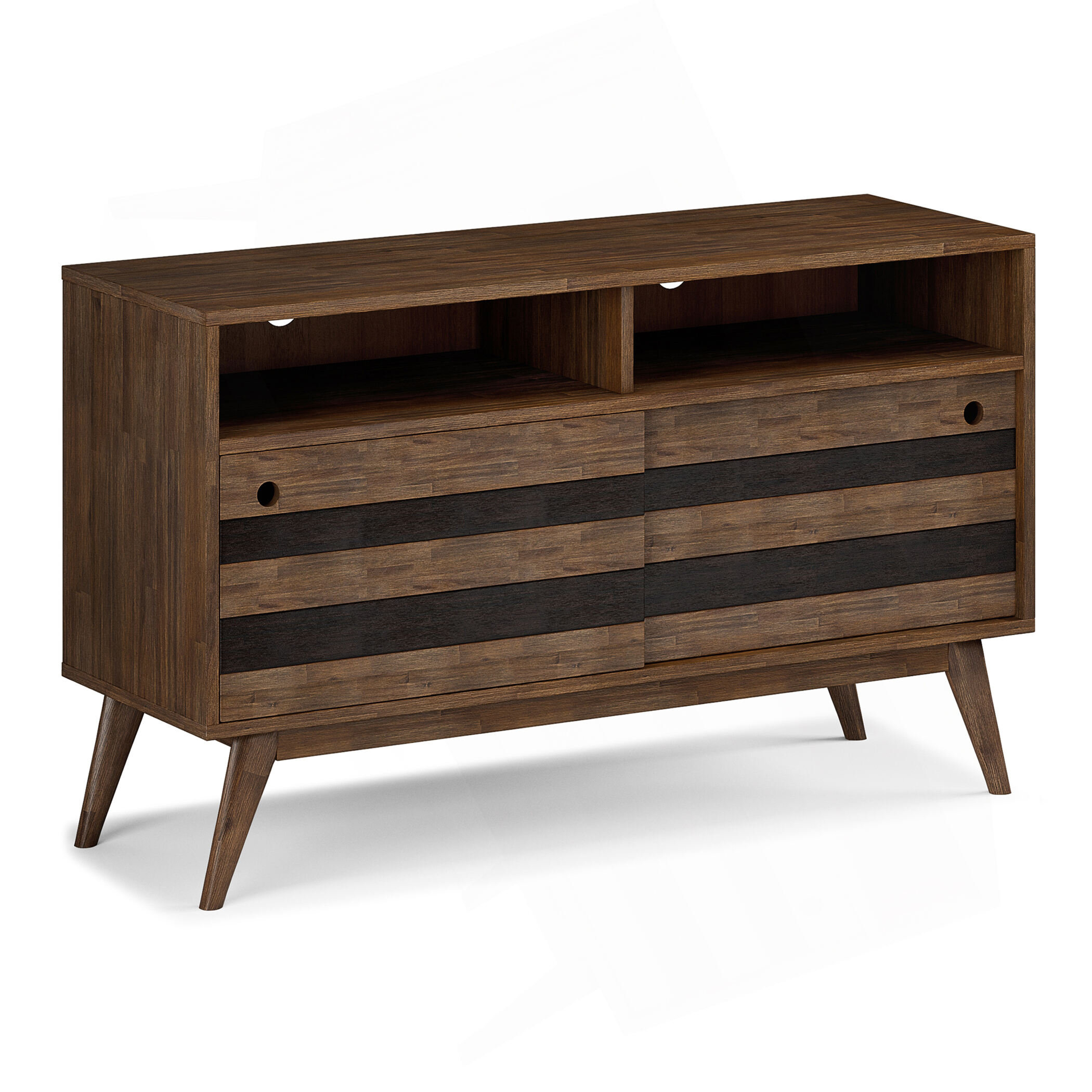 Corrigan Studio® Clarkson Rustic Solid Acacia Wood TV Stand with ...