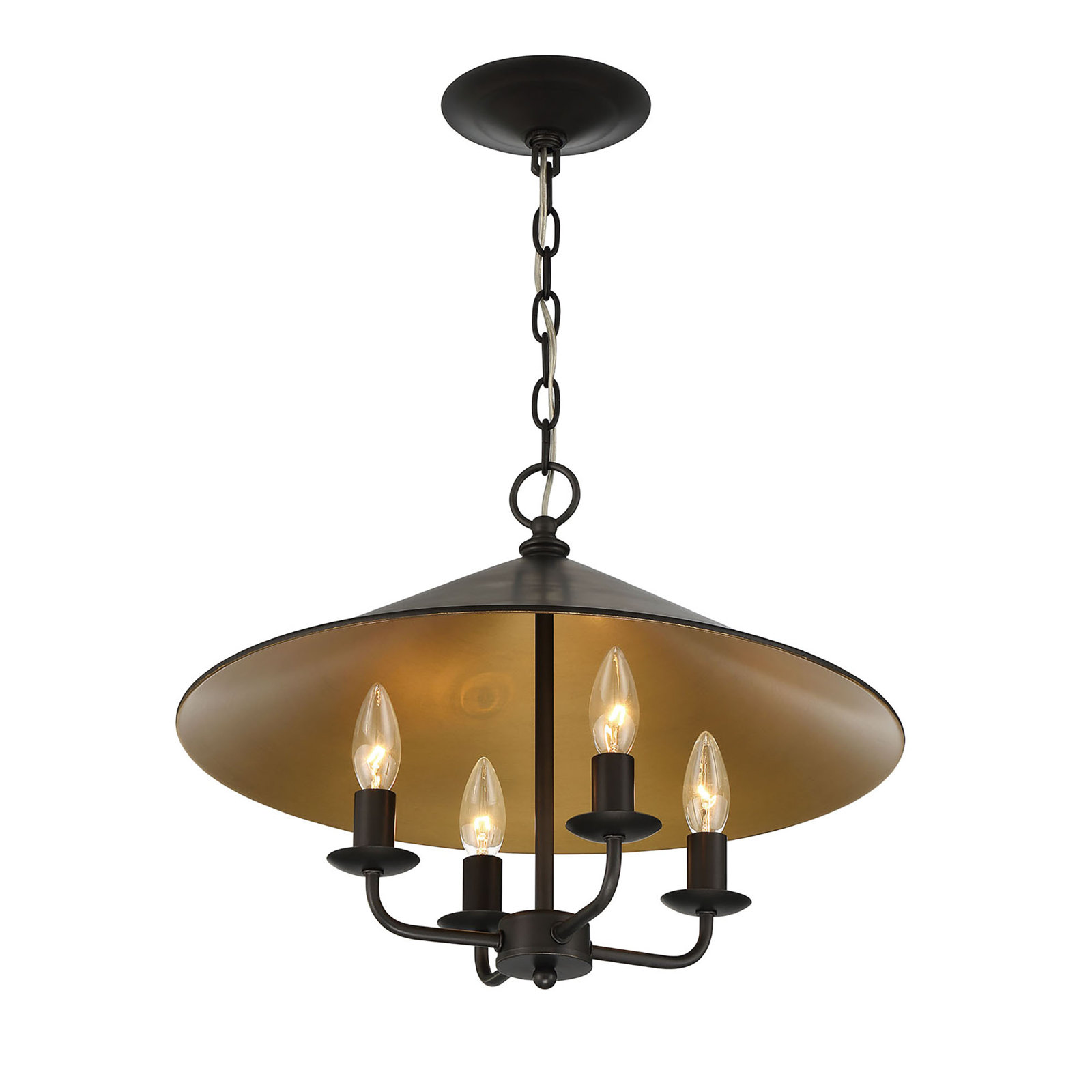 Brantley 4 - Light Metal Dimmable Empire Chandelier