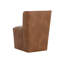 Chaise de salle à manger à roulettes AMita - Brun tabac - Brun