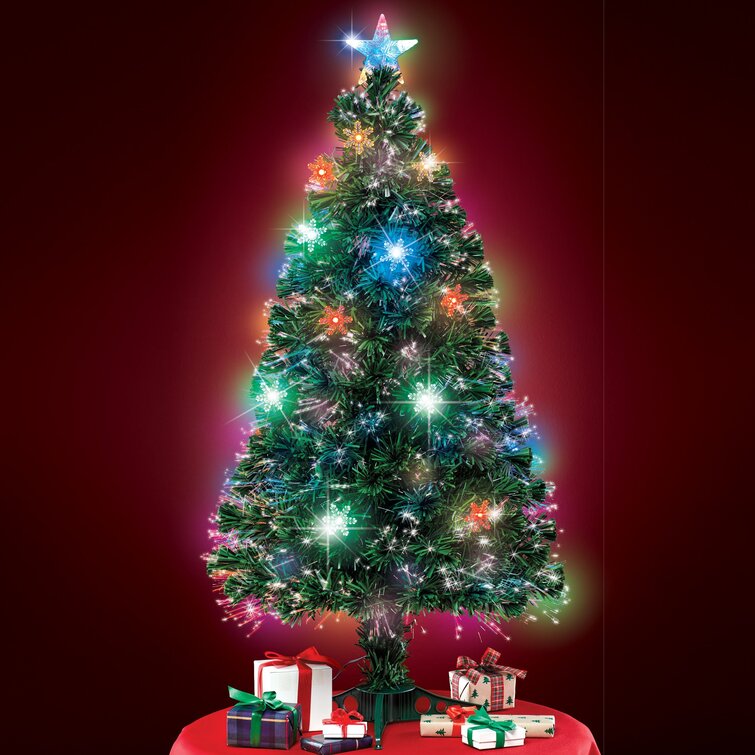 Fiber Optic Christmas Tree with Snowflakes