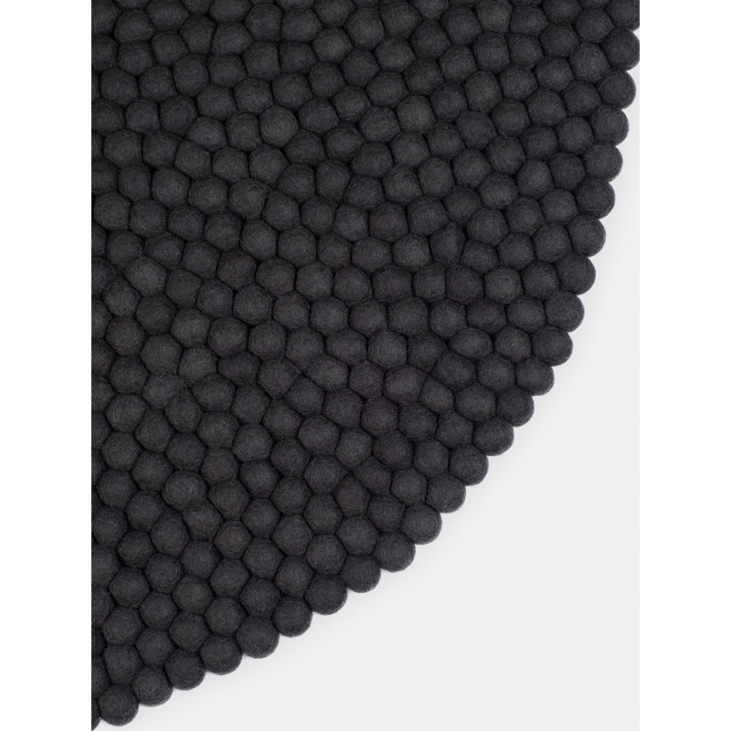 Round Solid Colour Wool Hand Woven Area Rug, Round 50cm