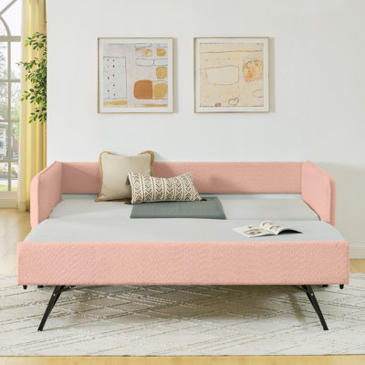 Daybed with Trundle Upholstered Sofa Bed