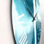 Océan bleu aquatique abstrait impression I - horloge murale moderne-60187241
