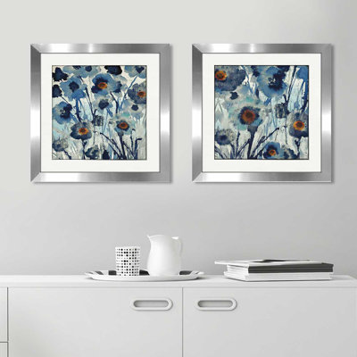" Forget Me Not I " by Susan Jill 2 - Pieces Painting Print