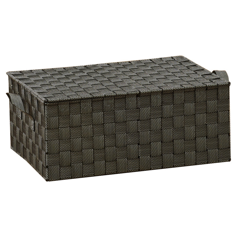 Boîte en tissu Wayfair Basics® Aaron, Sel / poivre
