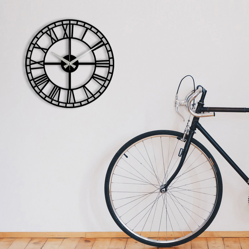 Horloge murale élégante en métal 18,9 po x 18,9 po | Fabrication 100% métal, épaisseur: 0,05 pouce | Nécessite 1 pile AA (non incluse) | Parfait pour les décors modernes et les espaces de vie