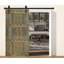 Porte de grange lambrissée peinte en bois sans trousse de quincaillerie d'installation-86217092-86217100