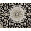 Tapis noir et doré de haute qualité noué à la main