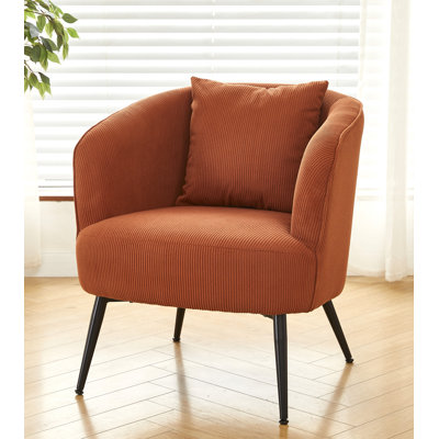 Fauteuil moderne en velours côtelé