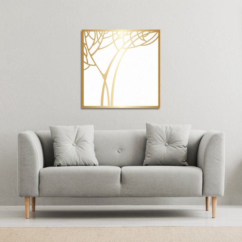 Golden Tree Canvas Print by Andrew Lee - Wrapped Canvas Print, 90cm H x 90cm W x 4cm D